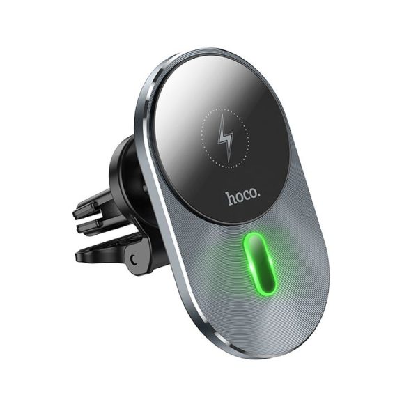 Hoco CA91 Car Magnetic Wireless Fast Charging Holder (Grey)