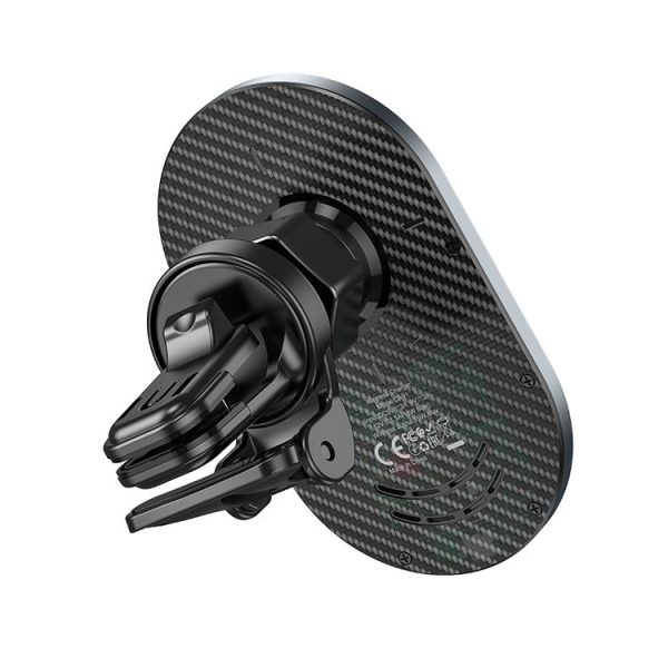 Hoco CA91 Car Magnetic Wireless Fast Charging Holder (Grey) - Image 3