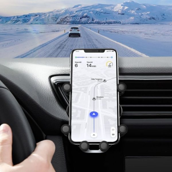 Original Xiaomi Youpin HZX21 Honeywell Air Outlet Gravity Car Mobile Phone Holder (Black) - Image 6