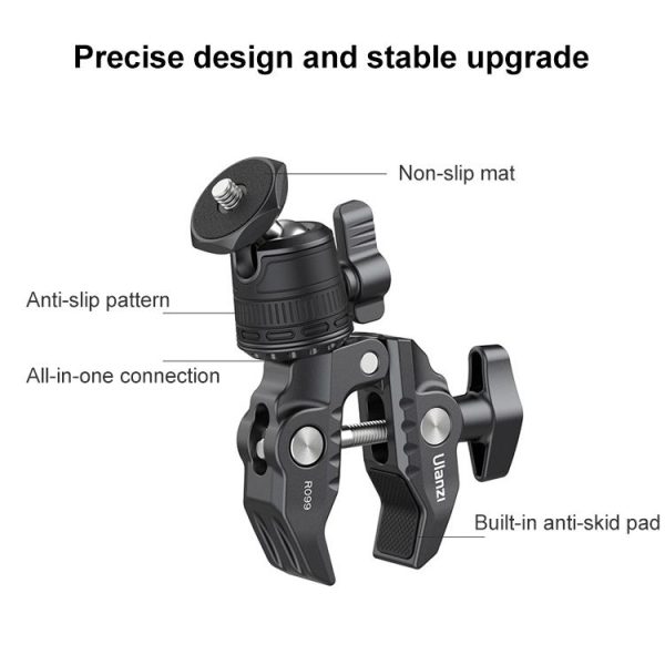 Ulanzi R099 Camera Super Clamp Magic Arm with 360 Degree Adjustable Mini Ball Head - Image 2