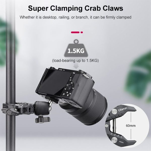 Ulanzi R099 Camera Super Clamp Magic Arm with 360 Degree Adjustable Mini Ball Head - Image 4
