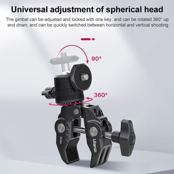 Ulanzi R099 Camera Super Clamp Magic Arm with 360 Degree Adjustable Mini Ball Head - Image 5
