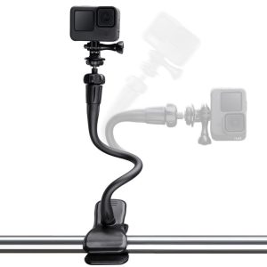 Flexible Arm Desktop Rod Action Camera Phone Holder Stand (Black)