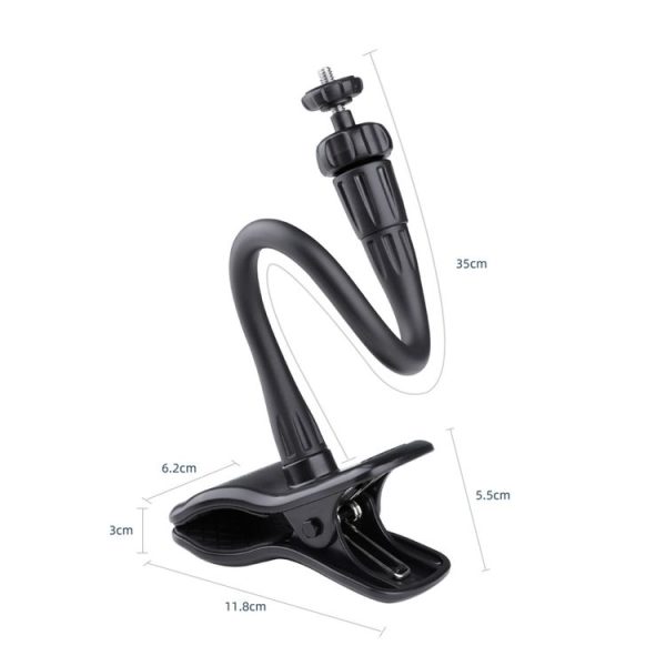 Flexible Arm Desktop Rod Action Camera Phone Holder Stand (Black) - Image 2