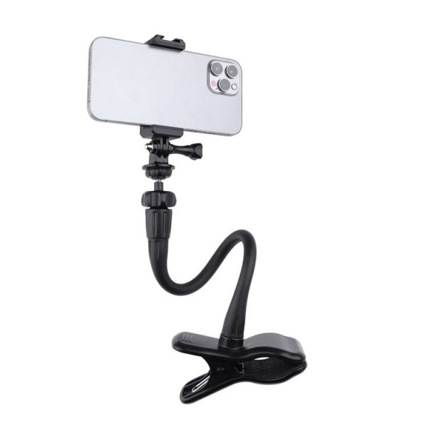 Flexible Arm Desktop Rod Action Camera Phone Holder Stand (Black) - Image 3