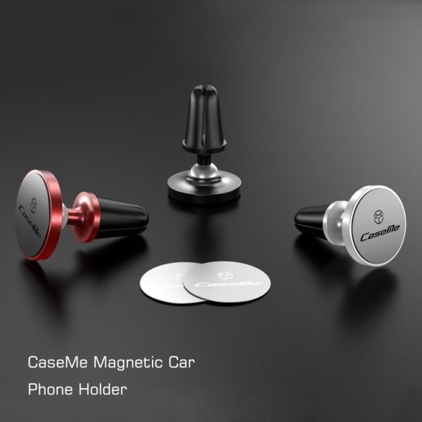 CaseMe Universal 360 Degree Rotation Magnetic Car Air Outlet Vent Mount Phone Holder, For iPhone, Galaxy, Sony, Lenovo, HTC, Huawei, and other Smartphones (Red) - Image 15