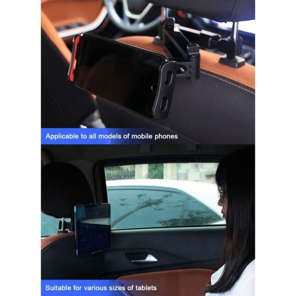CHZ-06 Retractable Car Backrest Holder for 7-14 inch Mobile Phones / Tablets (Black) - Image 12