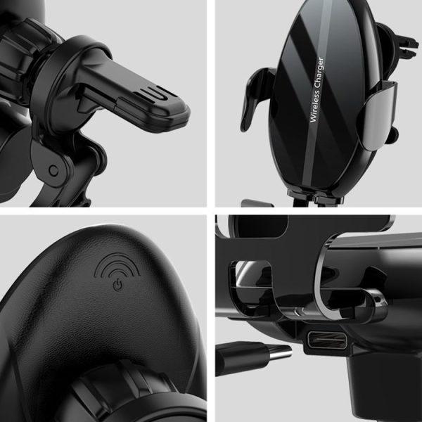 FLOVEME YXF221437 15W Fully automatic induction Car Fast Charging Wireless Charging (Black) - Image 3