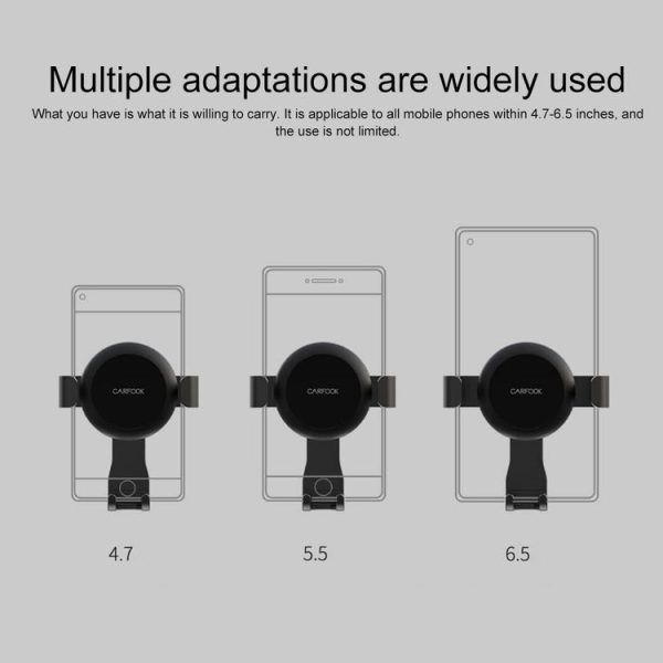Original Xiaomi Youpin ZLPX-C CARFOOK Gravity Car Bracket Gravity Parallel C Alloy Edition (Elegant Black) - Image 4