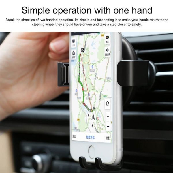 Original Xiaomi Youpin ZLPX-C CARFOOK Gravity Car Bracket Gravity Parallel C Alloy Edition (Elegant Black) - Image 7