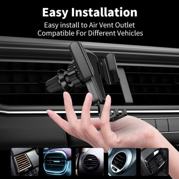 FLOVEME YXF204095_1 Car Air Outlet Mount Automatic Retractable Arm Phone Holder Stand for 4-6.5 inch Phone (Black) - Image 10