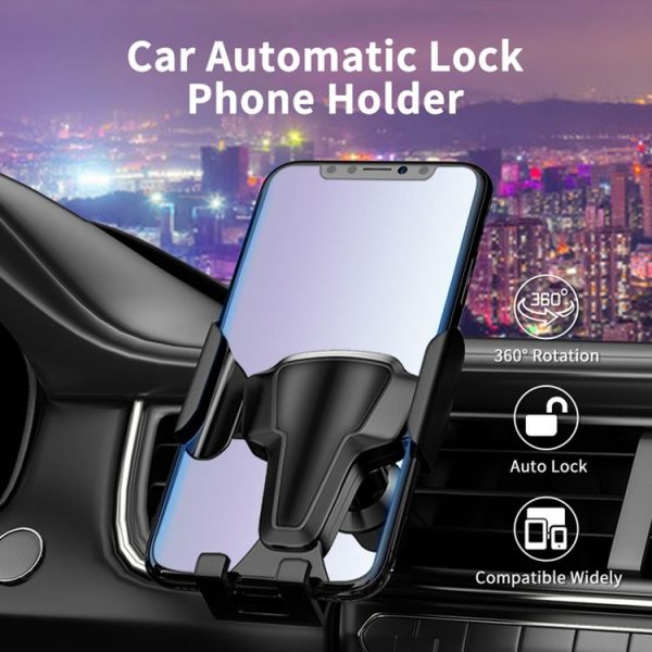 FLOVEME YXF204095_1 Car Air Outlet Mount Automatic Retractable Arm Phone Holder Stand for 4-6.5 inch Phone (Black) - Image 11