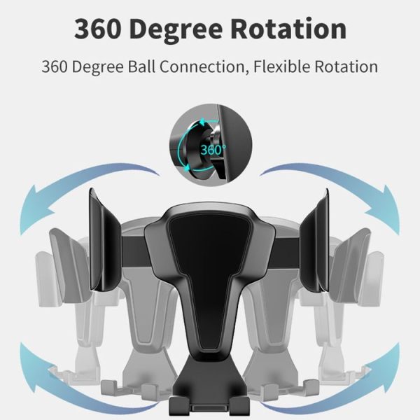 FLOVEME YXF204095_1 Car Air Outlet Mount Automatic Retractable Arm Phone Holder Stand for 4-6.5 inch Phone (Black) - Image 7