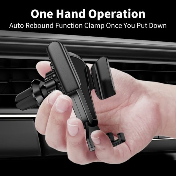 FLOVEME YXF204095_1 Car Air Outlet Mount Automatic Retractable Arm Phone Holder Stand for 4-6.5 inch Phone (Black) - Image 9