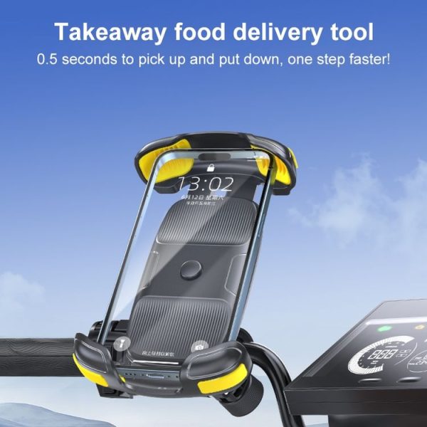 Motorcycle Bicycle Phone Riding Holder Bracket (Black) - Image 2