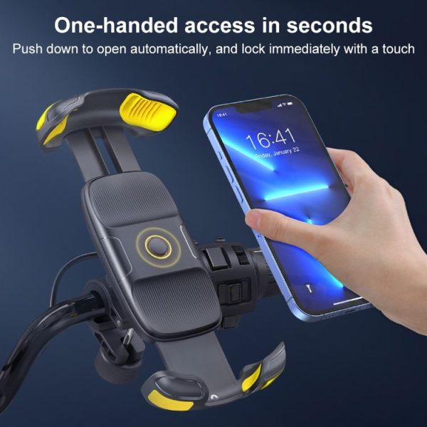 Motorcycle Bicycle Phone Riding Holder Bracket (Black) - Image 3