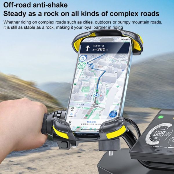 Motorcycle Bicycle Phone Riding Holder Bracket (Black) - Image 8