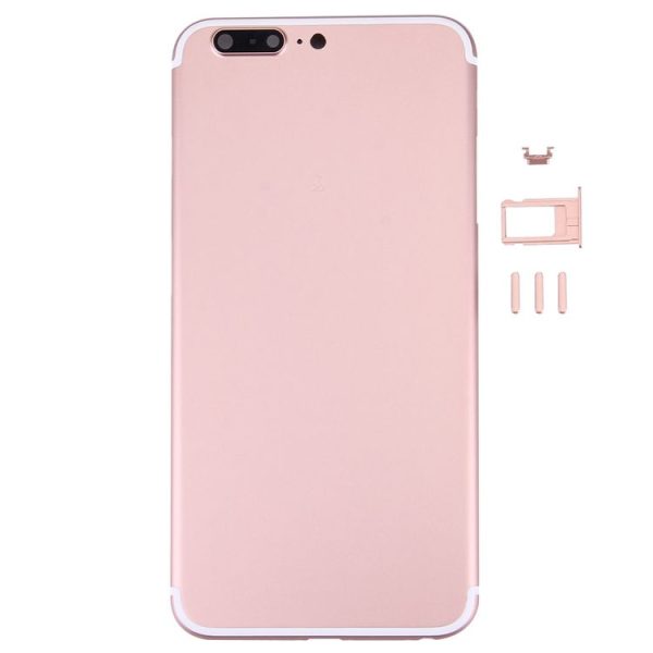 6 in 1 Full Assembly Metal Housing Cover with Appearance Imitation of iPhone 7 Plus for iPhone 6 Plus, Including Back Cover & Card Tray & Volume Control Key & Power Button & Mute Switch Vibrator Key & Sign (Rose Gold) - Image 2