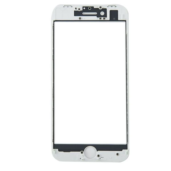 Front Screen Outer Glass Lens with Front LCD Screen Bezel Frame & OCA Optically Clear Adhesive for iPhone 8 (White) - Image 3