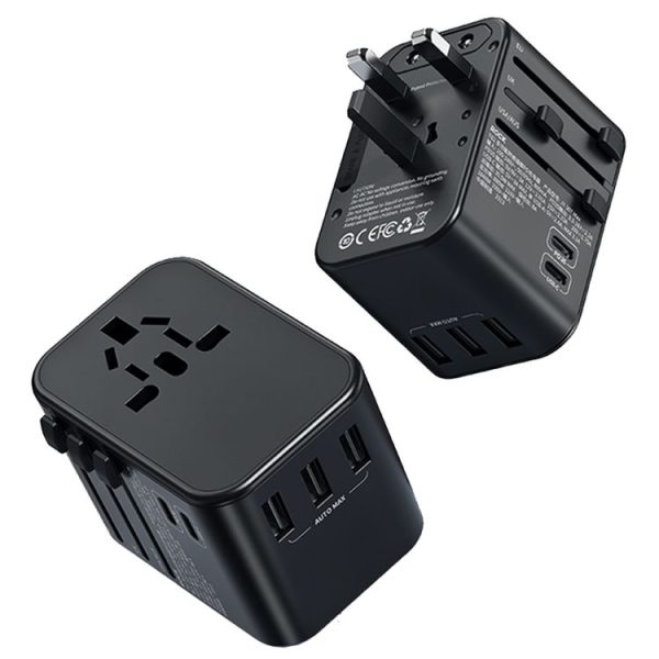 ROCK T62 35.5W Global Travel Multifunctional Plug PD Charger Power Adapter (Black) - Image 2