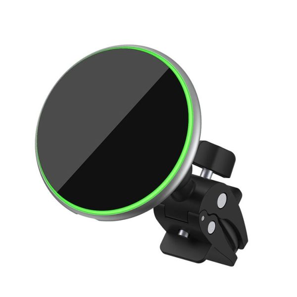 WiWU CH-308 15W Mini Round Magnetic Car Wireless Charger (Black) - Image 2