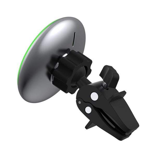 WiWU CH-308 15W Mini Round Magnetic Car Wireless Charger (Black) - Image 3