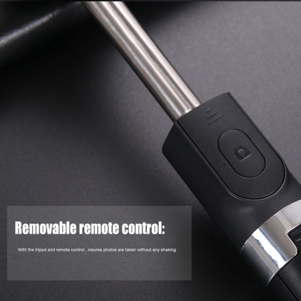 2 in 1 Foldable Bluetooth Shutter Remote Selfie Stick Tripod for iPhone and Android Phones (Black) - Image 13