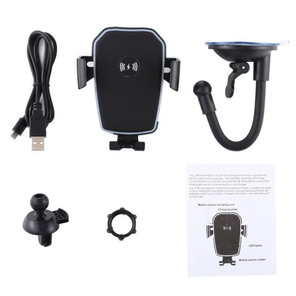 K81 10W QI Universal Rotating Gravity Induction Car Wireless Charging Mobile Phone Holder with Suction Cup - Image 10
