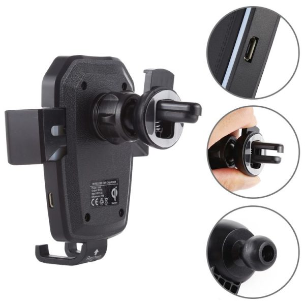 K81 10W QI Universal Rotating Gravity Induction Car Wireless Charging Mobile Phone Holder with Suction Cup - Image 7
