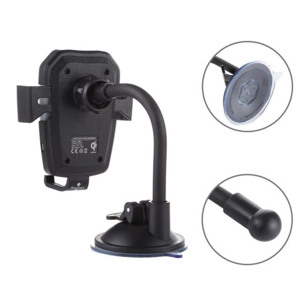 K81 10W QI Universal Rotating Gravity Induction Car Wireless Charging Mobile Phone Holder with Suction Cup - Image 8