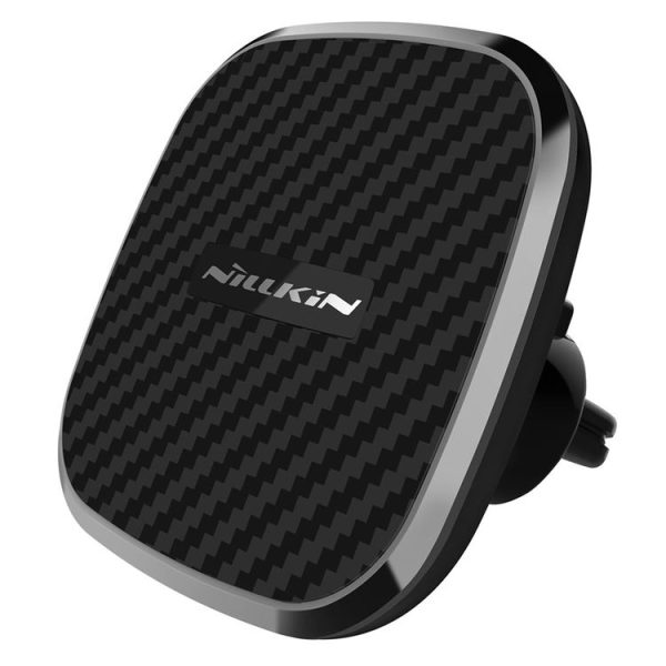 NILLKIN MC027 Car Air Outlet Vent Mount Clamp Holder 10W Fast Charging Qi Magnetic Wireless Charger (Black) - Image 2