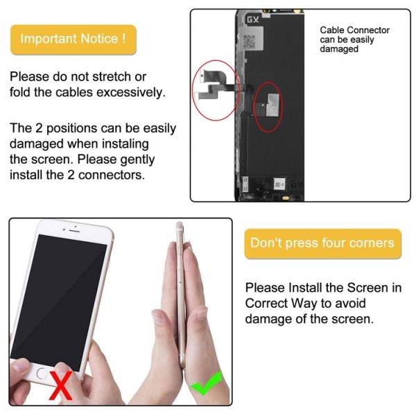 GX Hard OLED Screen for iPhone X (Black) - Image 11