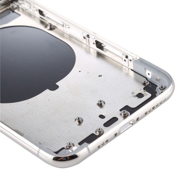 Back Housing Cover with SIM Card Tray & Side keys & Camera Lens for iPhone 11 Pro (Silver) - Image 5