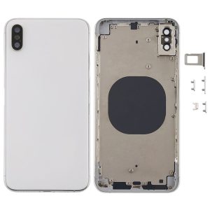 Back Cover with Camera Lens & SIM Card Tray & Side Keys for iPhone XS Max (White)