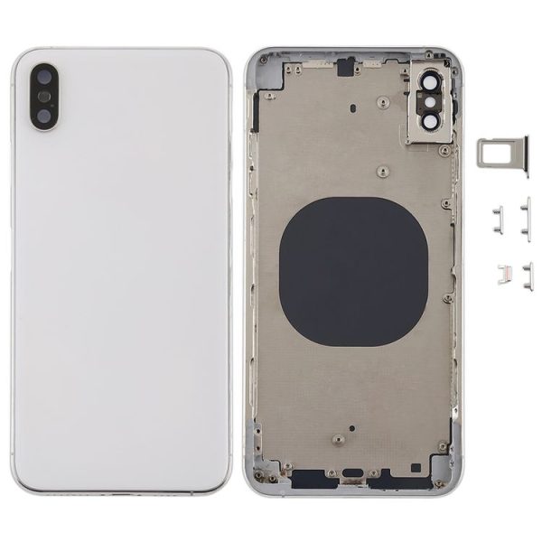 Back Cover with Camera Lens & SIM Card Tray & Side Keys for iPhone XS Max (White)