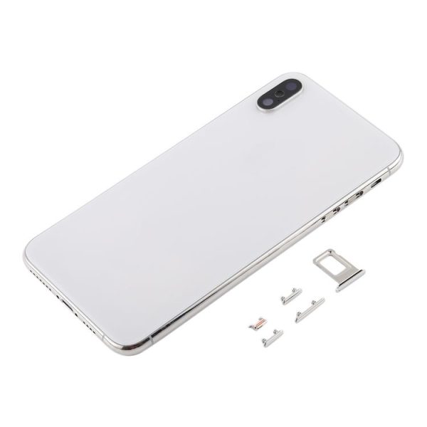 Back Cover with Camera Lens & SIM Card Tray & Side Keys for iPhone XS Max (White) - Image 2