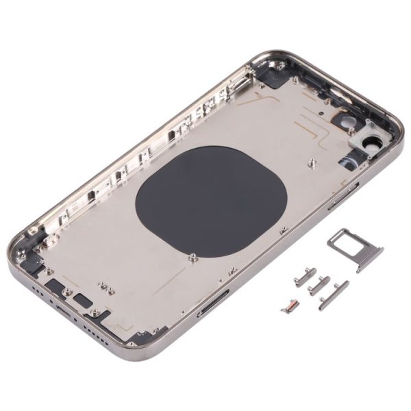 Stainless Steel Material Back Housing Cover with Appearance Imitation of iP13 Pro for iPhone XR (Black) - Image 3