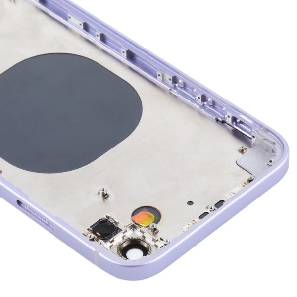 Back Housing Cover with Appearance Imitation of iP12 for iPhone XR (Purple) - Image 4