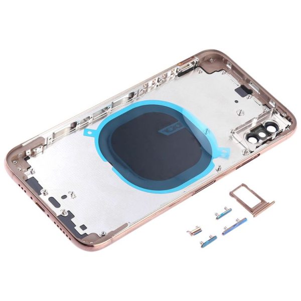 Back Cover with Camera Lens & SIM Card Tray & Side Keys for iPhone XS (Gold) - Image 3