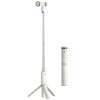 WK WT-P12 Folding Integrated Remote Control Live Broadcast Tripod Bluetooth Selfie Stick (White)