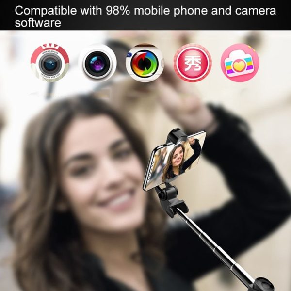 XT-09 Multi-function Live Broadcast Mobile Bluetooth Self-timer Pole Tripod (Black White) - Image 11