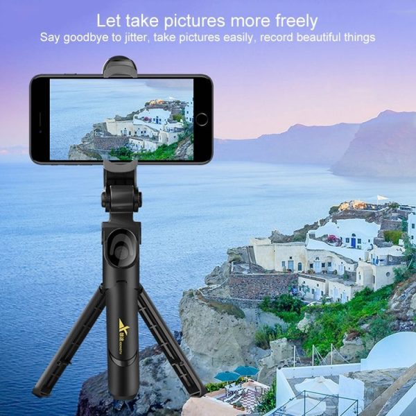 XT-09 Multi-function Live Broadcast Mobile Bluetooth Self-timer Pole Tripod (Black White) - Image 14