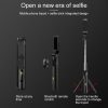 XT-09 Multi-function Live Broadcast Mobile Bluetooth Self-timer Pole Tripod (Black White) - Image 5