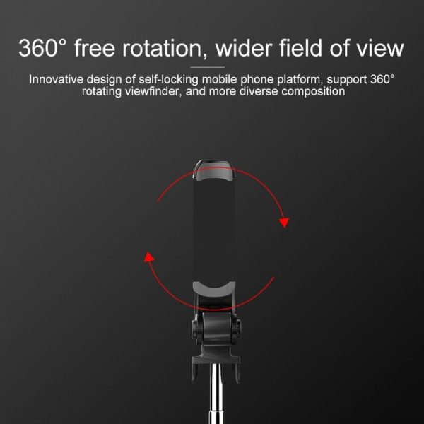 XT-09 Multi-function Live Broadcast Mobile Bluetooth Self-timer Pole Tripod (Black White) - Image 6