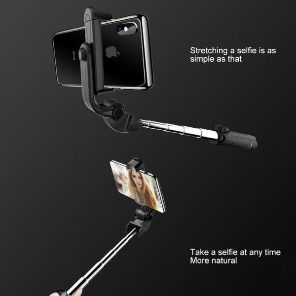 XT-09 Multi-function Live Broadcast Mobile Bluetooth Self-timer Pole Tripod (Black White) - Image 7