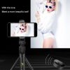 XT-09 Multi-function Live Broadcast Mobile Bluetooth Self-timer Pole Tripod (Black White) - Image 9