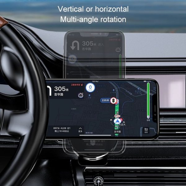 JJT-968 15W Max Output Magnetic Car Air Outlet Bracket Wireless Charger (Black) - Image 15