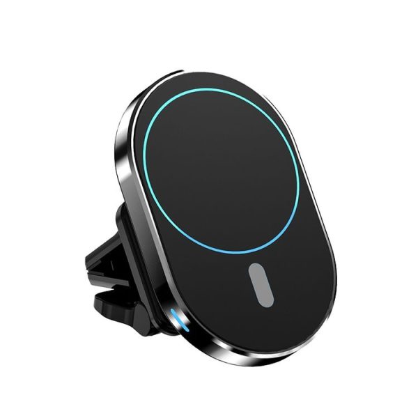 JJT-968 15W Max Output Magnetic Car Air Outlet Bracket Wireless Charger (Black) - Image 2