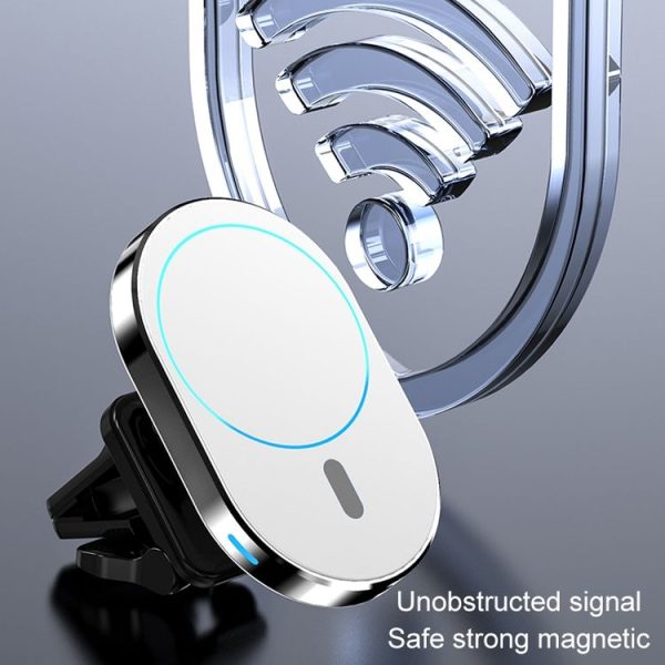 JJT-968 15W Max Output Magnetic Car Air Outlet Bracket Wireless Charger (Black) - Image 8