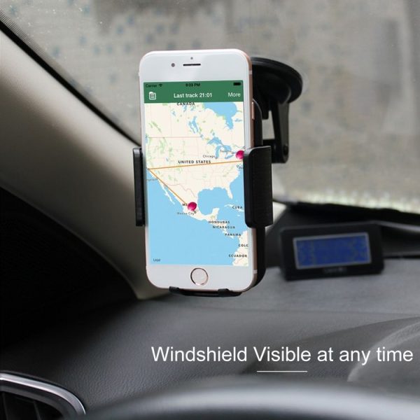 Universal Rotatable Adjustment Car Windshield Mobile Phone Holder with Suction Cup (Black) - Image 10